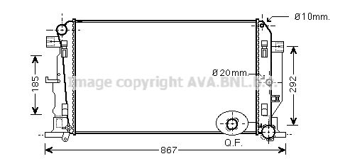 AVA QUALITY COOLING Радиатор, охлаждение двигателя MSA2446